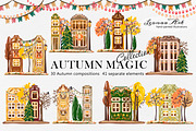 Autumn Magic Clip Art Set, a Seasonal Illustration by Leonaa art (Thumbnail 1 of 9)