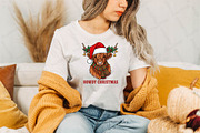 Highland Cow Merry Christmas PNG, an Illustration by DreamPrint404 (Thumbnail 7 of 7)