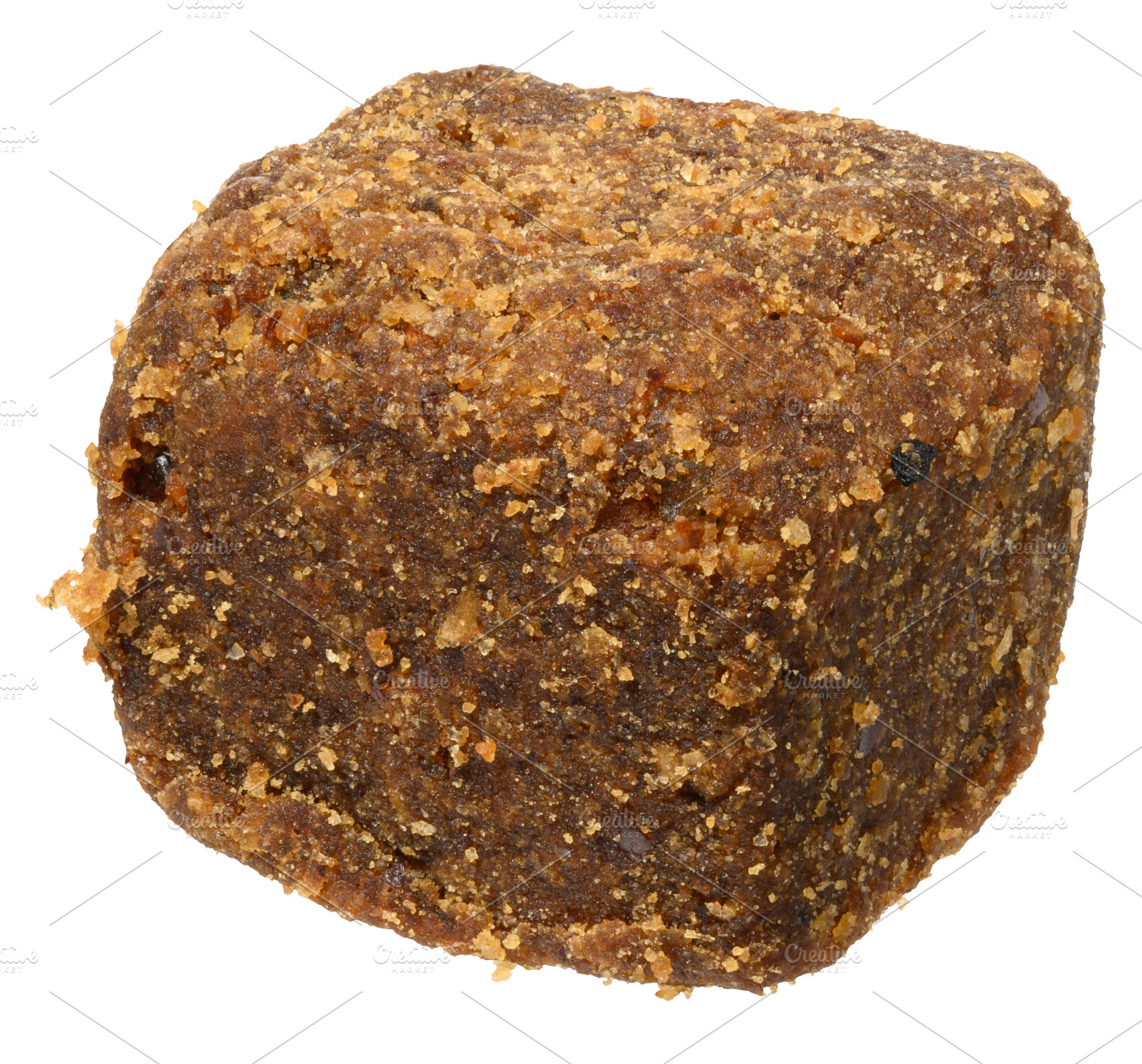 Brown dog snack or treat with a textured, crumbly surface, isola, a Food & Drink Photo by ndanko