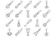 Kitchen whisks vector line icons, an Object Graphic by pikepicture (Thumbnail 2 of 3)