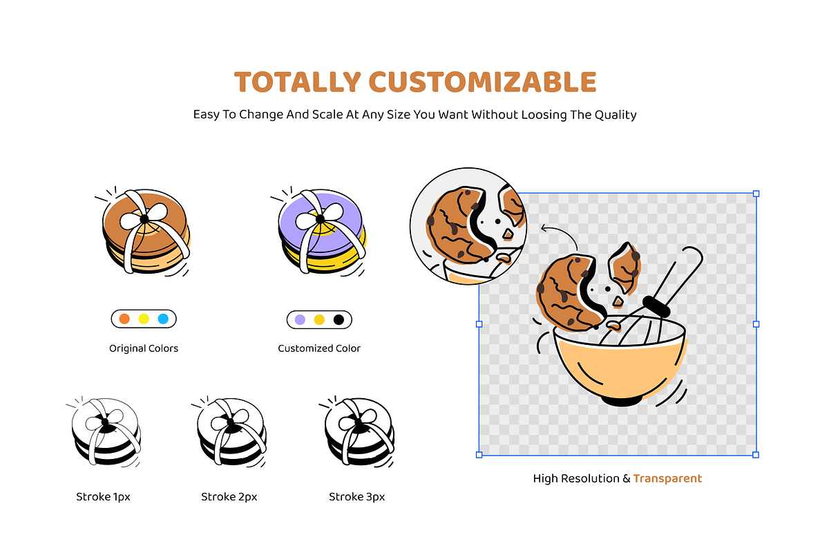 Biscuits Doodle Set, a Duotone Icon by Vectors Market (Photo 3 of 12)