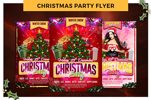 Christmas Party Flyer Template, a Flyer Template by HollyMolly!