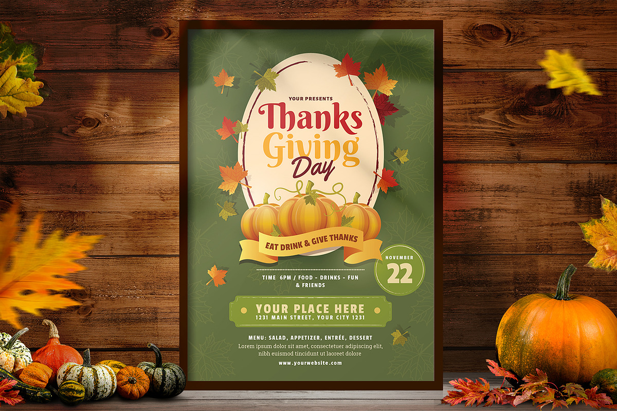 Bundle Thanksgiving Flyers, a Flyer Template by Totem Design Studio (Photo 3 of 6)