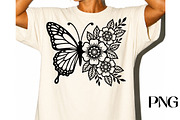 Floral Butterfly Laser Cut SVG, an Object Graphic by DreamCafeArt (Thumbnail 4 of 4)