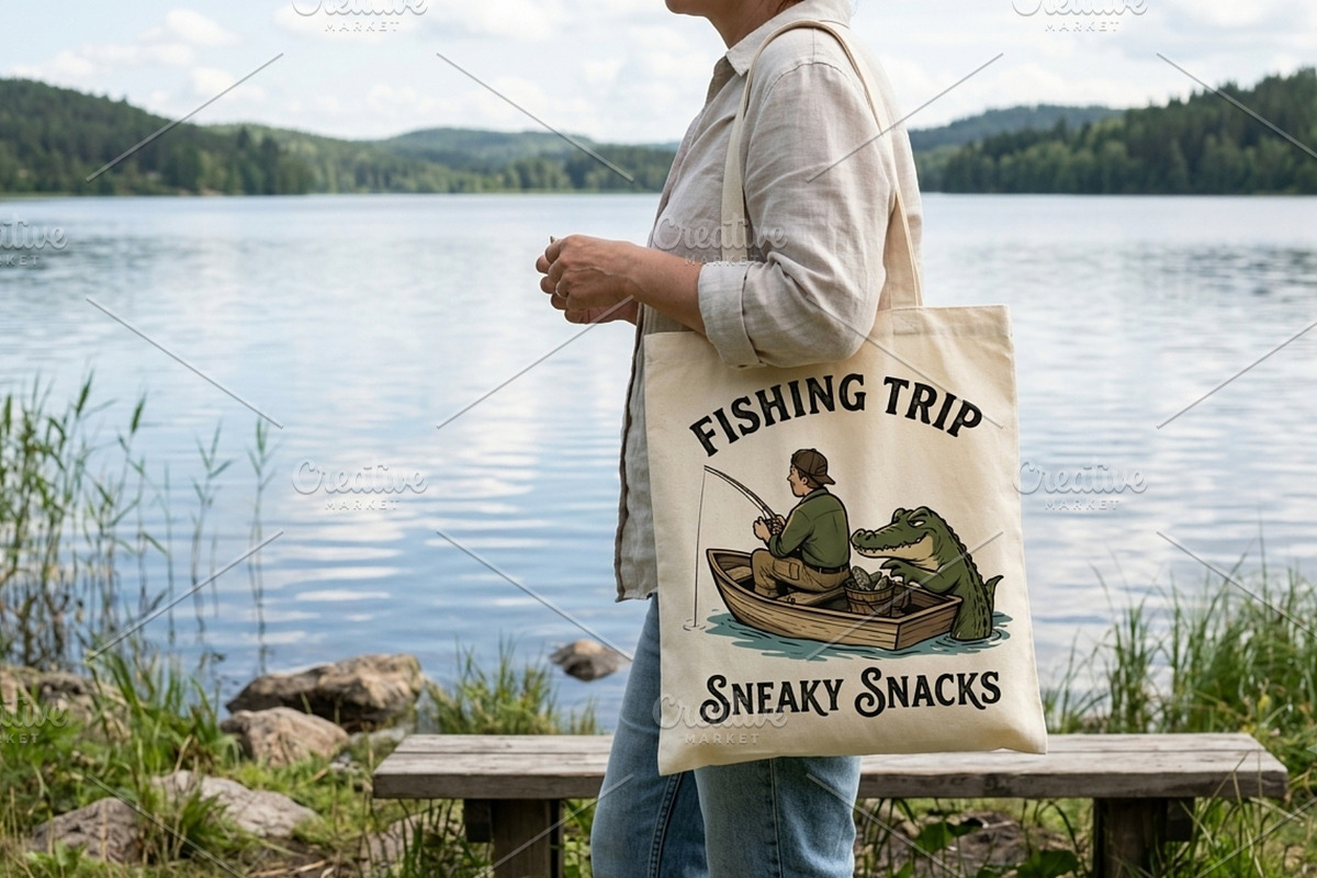 Fishing trip, Sneaky snack, a Person Illustration by Vectorlina (Photo 3 of 4)