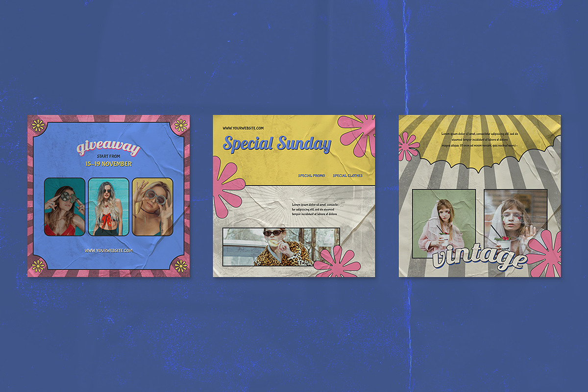 Gilvintage Instagram Templates, a Social Media Template by Azruca (Photo 8 of 9)