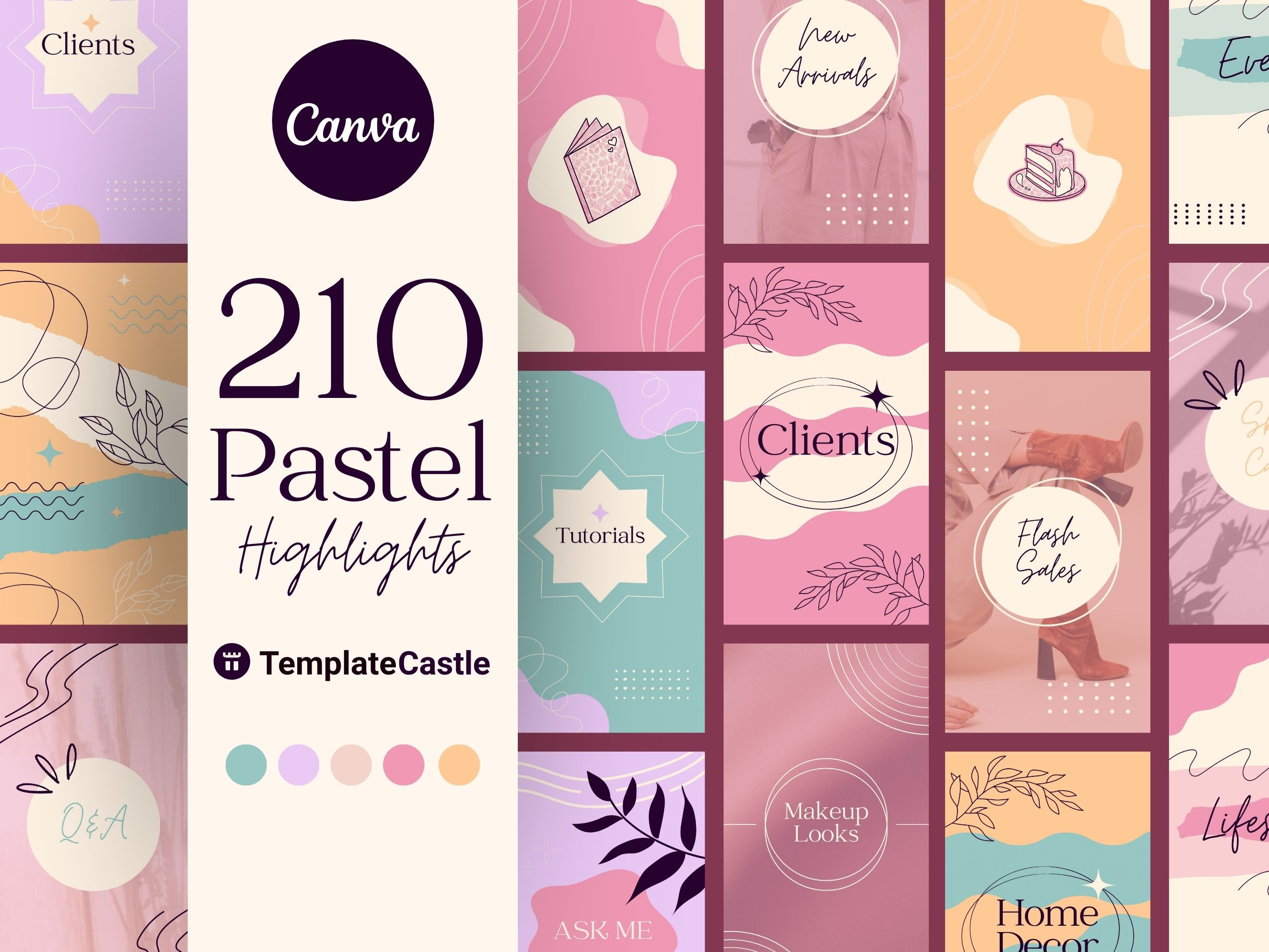210 Highlight Canva Templates, a Templates & Theme by TemplateCastleStore