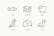 Animals - Outline Icons & Logos, a Branding & Logo Template by Paulina Sara Design (Thumbnail 4 of 12)