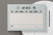 Weekly Planner Template Design, a Stationery Template by MightyDesign (Thumbnail 3 of 6)