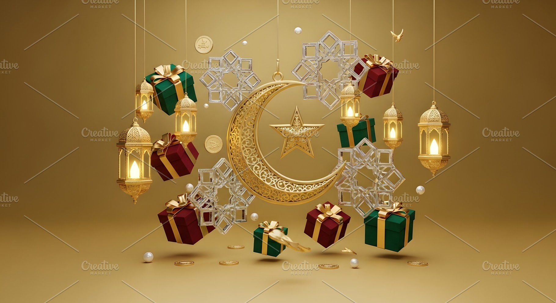 A eid festive decoration presents, a Photo by zahidhossainalif