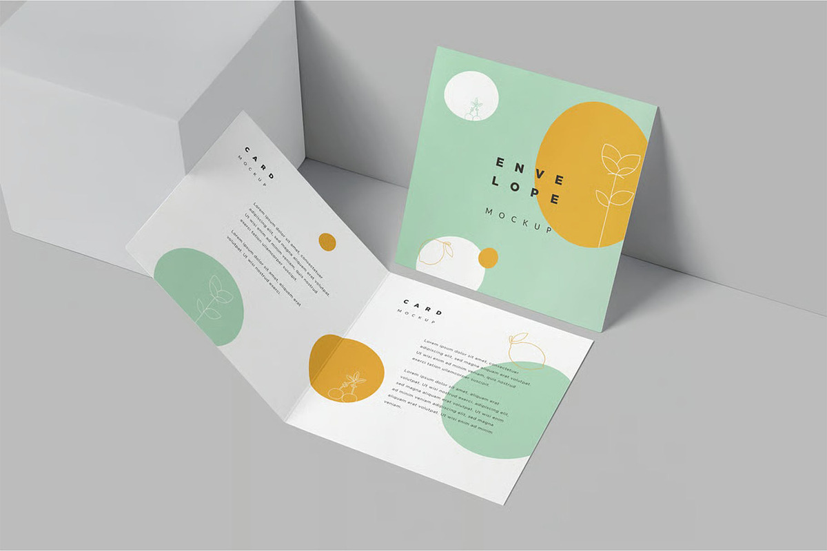 Envelope & Card Mockups, an Advertising Mockup by megostudi0 (Photo 2 of 6)
