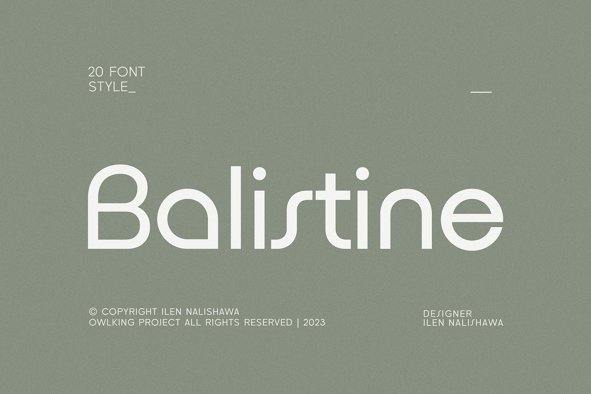 Balistine, a Sans Serif Font by OWL KING (Photo 1 of 9)