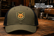 Mesh Logo Embroidery Cap Mockup, a Hat Mockup by studiogstock (Thumbnail 1 of 2)