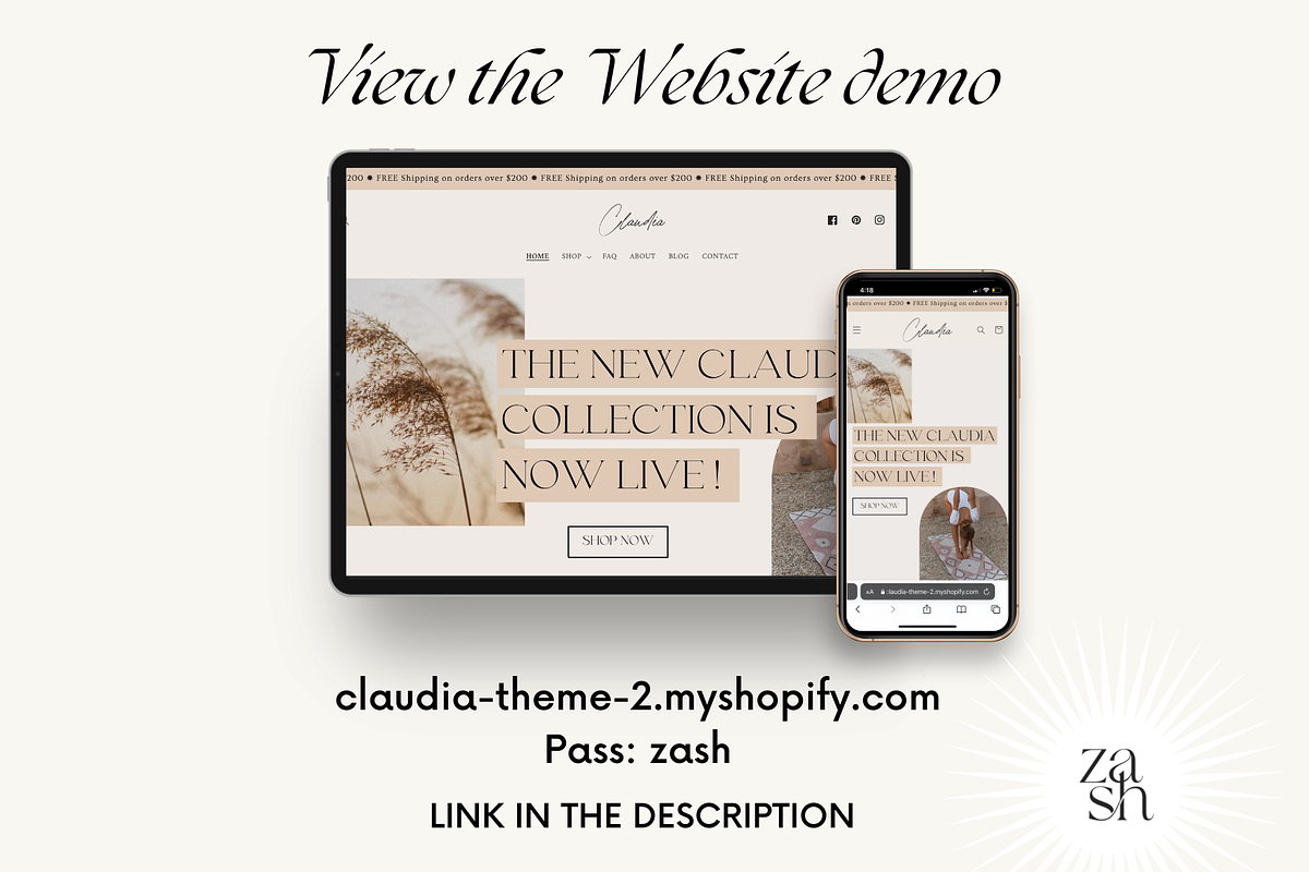 Claudia - Boho Shopify Theme, a Shopify Template by Studio Zash (Photo 9 of 12)