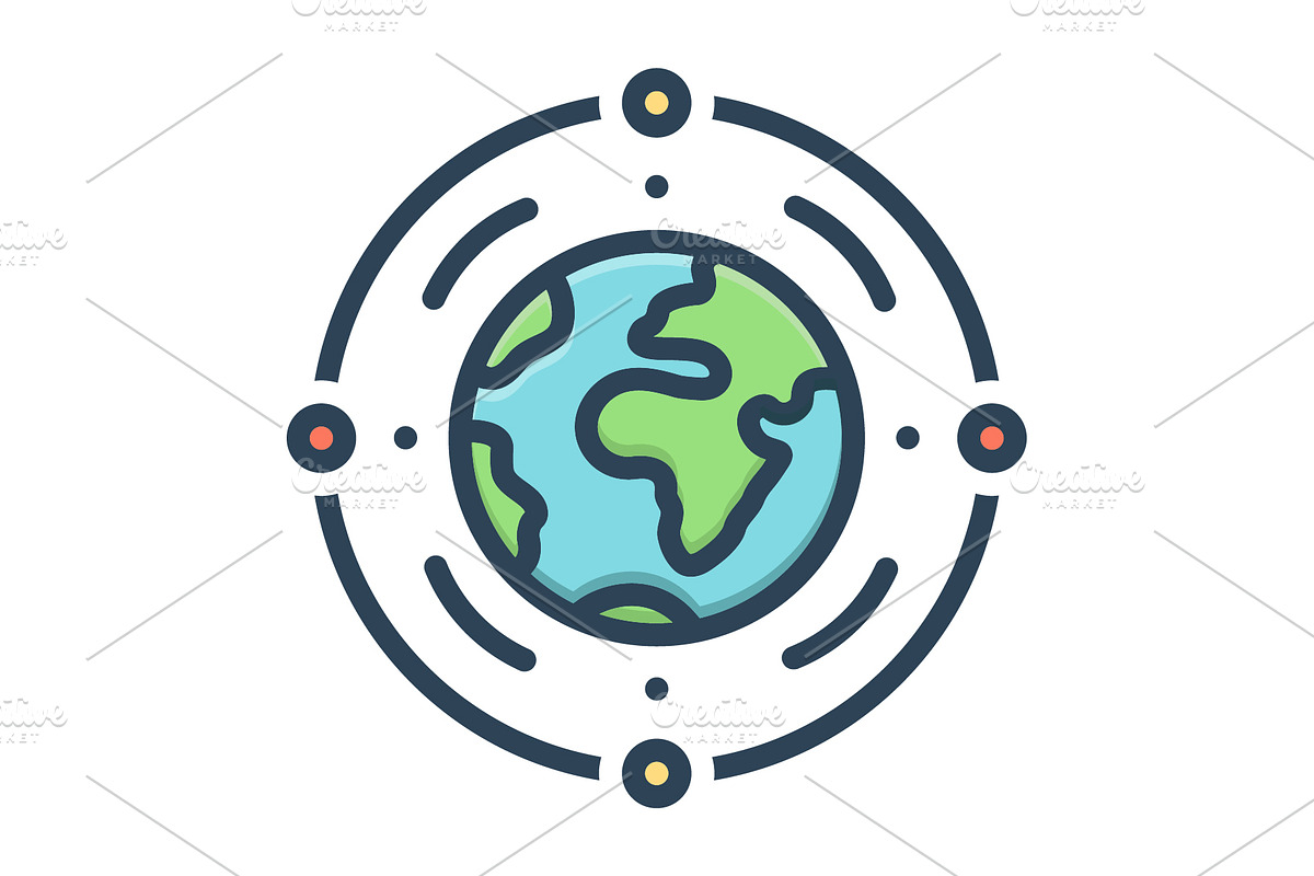 Universal global color icon, a Duotone Icon by Creative priyanka