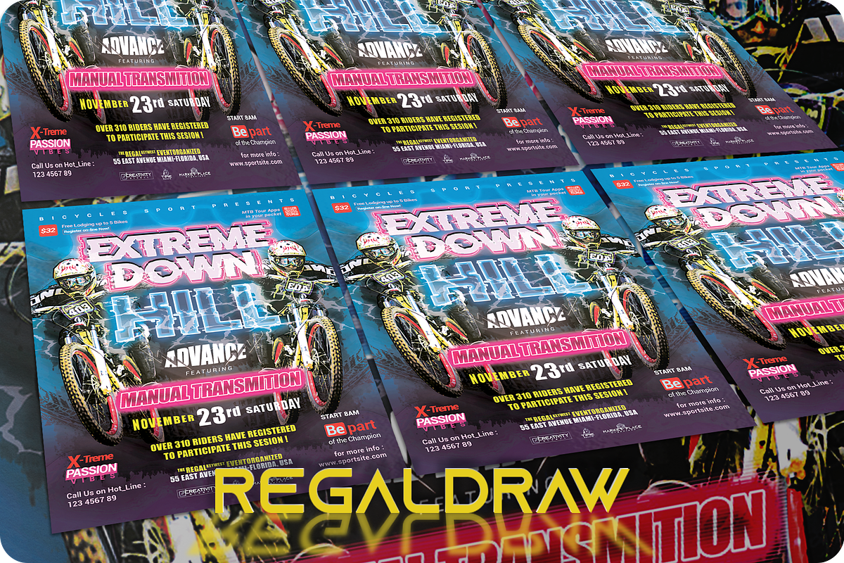 Downhill Sport Event Flyer, a Flyer Template by regalDRAW (Photo 5 of 6)