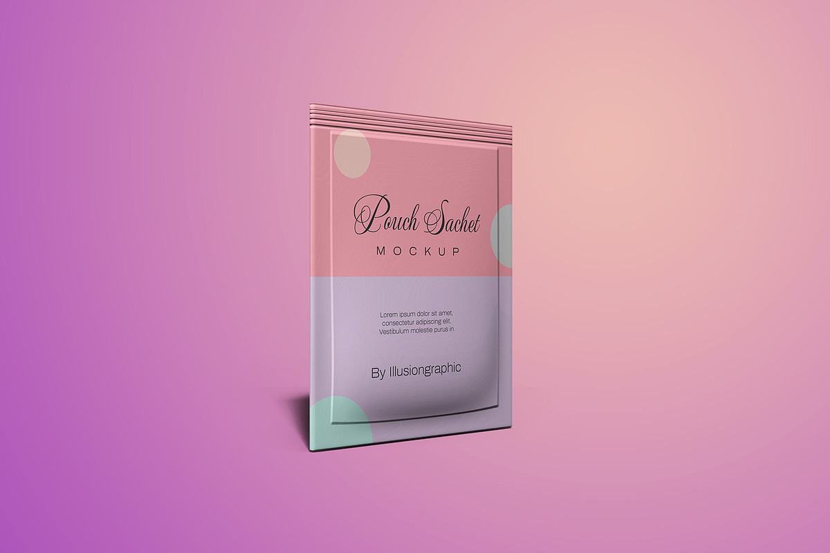 Pouch Sachet Mockup - 8 views, a Packaging Mockup by Illusiongraphic (Photo 4 of 21)
