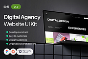 Digital Agency Website UI KIT Figma, an UI Kit Template by AtelierDuVow (Thumbnail 1 of 5)