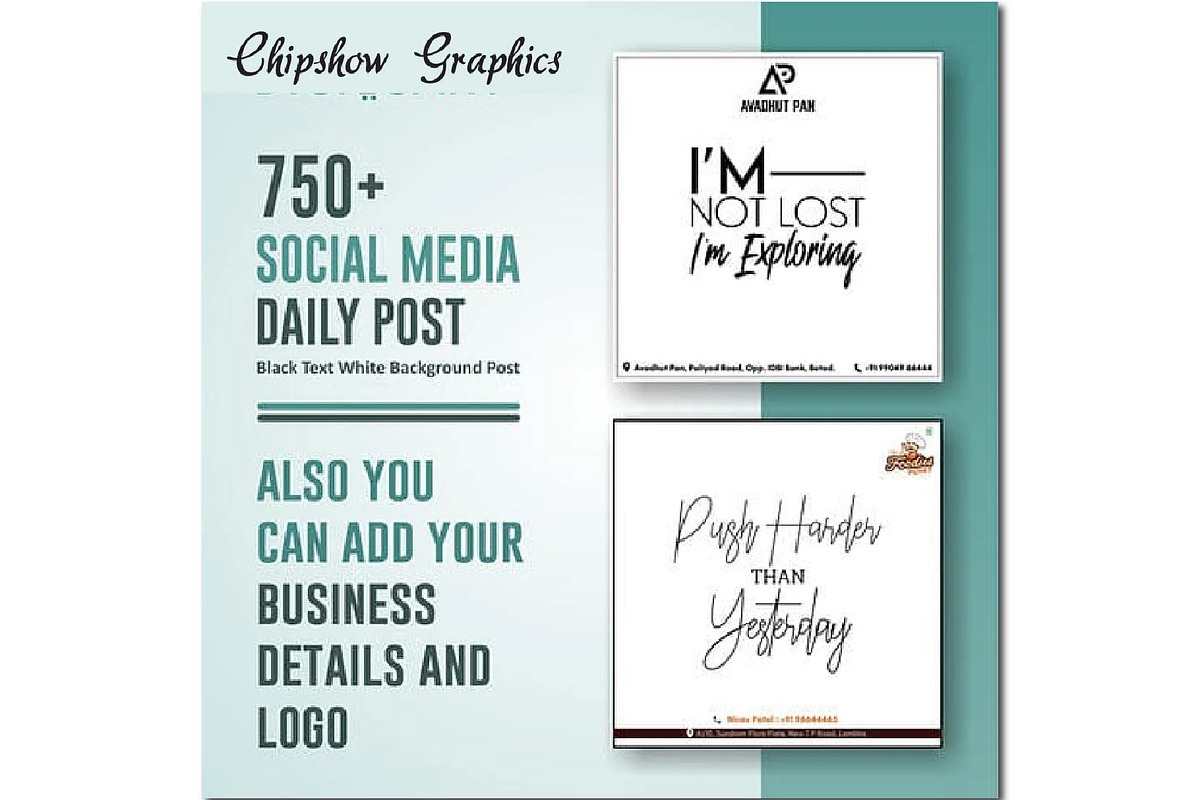 750+ Social Media Daily Post Bundle, an Arts & Entertainment Photo by Chipshpow Graphics (Photo 3 of 5)