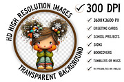 Quirky Christmas Cute Girl Clipart, an Illustration by Craft Nest (Thumbnail 3 of 8)