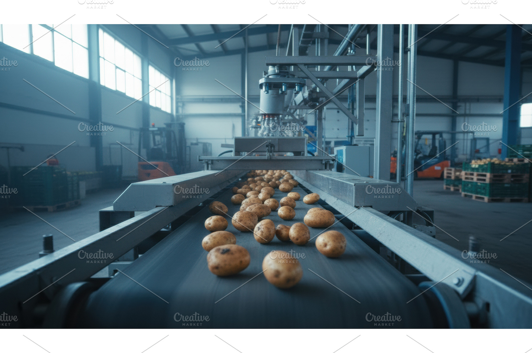 Freshly harvested unwashed potatoes, an Industrial Photo by Igor Tichonow