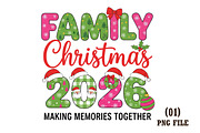 Christmas Family 2026 PNG, an Illustration by DreamArtGraphic (Thumbnail 1 of 5)