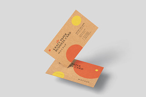 Kraft Paper Business Card Mockups