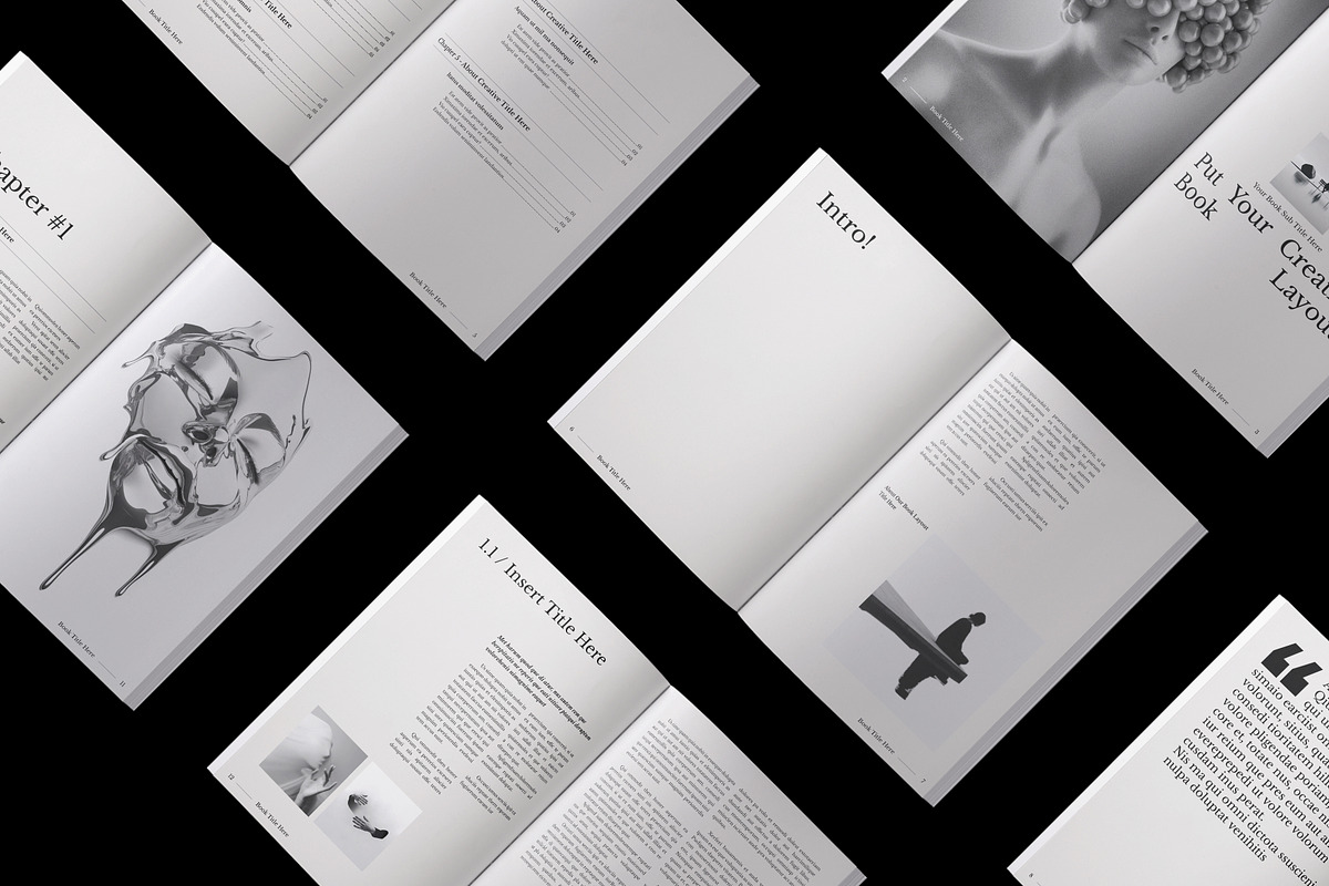 Book Title Layout Design Template, a Brochure Template by TemplateFolio-Shop (Photo 2 of 19)