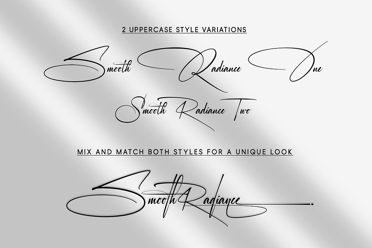 Smooth Radiance | Signature Font, a Script Font by Lemonthe (Photo 6 of 12)