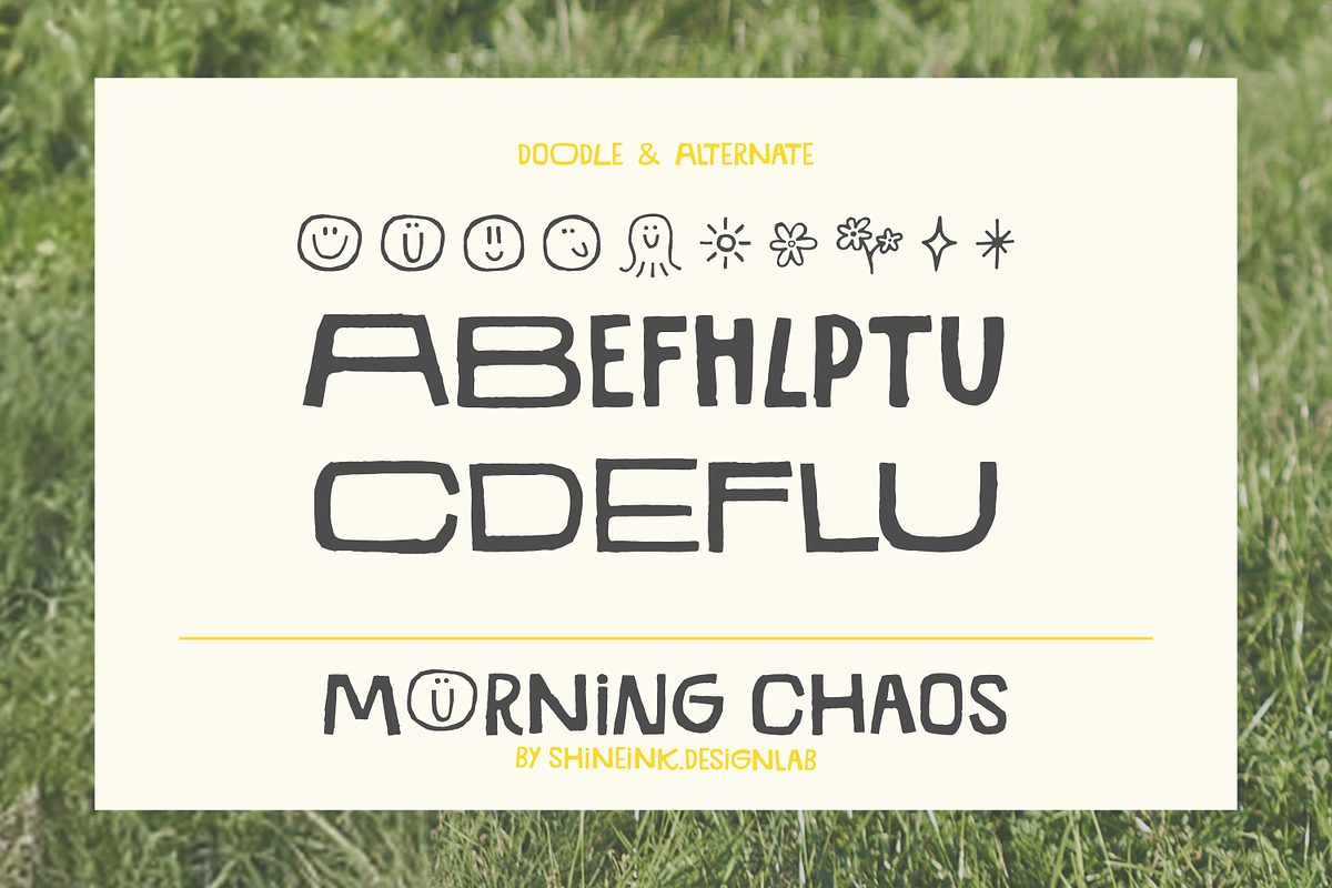Morning Chaos - Quirky Typeface, a Handwritten Font by shineink.designlab (Photo 10 of 10)