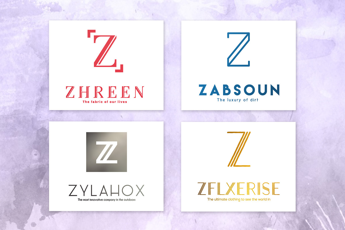 20 Z Letter Alphabetic Logos, a Branding & Logo Template by AN Productions