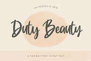 Duty Beauty, a Script Font by Rochart (Thumbnail 1 of 8)