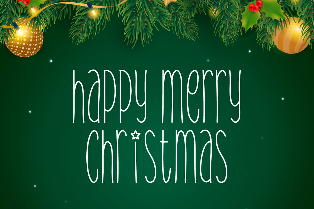 Christmas Day Typeface, a Script Font by Seemly Fonts (Photo 3 of 3)