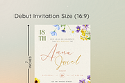 FLORAL | Canva Invitation Template, a Social Media Template by AA Designs (Thumbnail 2 of 3)