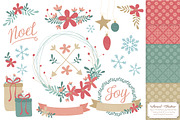 Soft Christmas Wreath Vectors, an Illustration by Amanda Ilkov (Thumbnail 1 of 5)