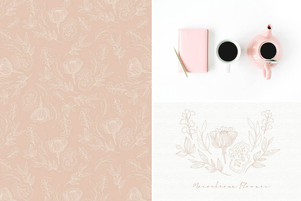 Monochromatic flowers, a Pattern Graphic by fashionaddict (Photo 3 of 6)