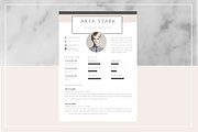 Ayra Stark Resume Template, a Resume Template by PAPPERMINT RESUME STUDIO (Thumbnail 1 of 4)