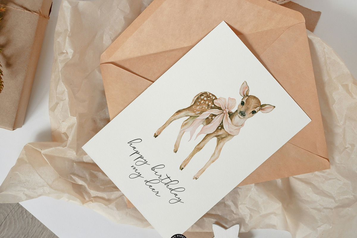 Pink Woodland Clipart Bundle, an Animal Illustration by PaintPixelCo (Photo 14 of 18)