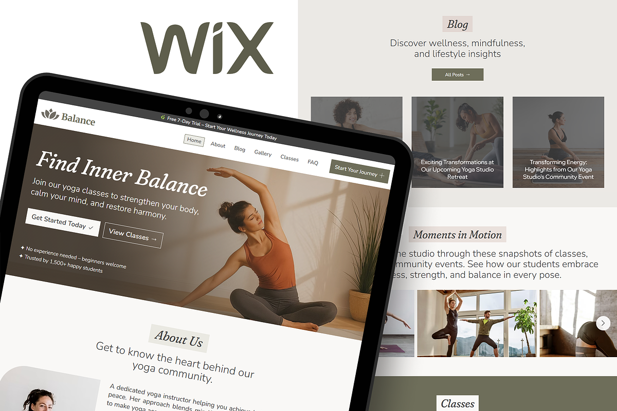Yoga & Wellness Wix Studio Website preview 3