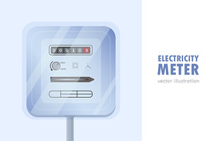 Electricity meter, a Technology Illustration by Good Studio