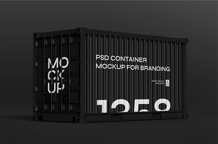 PSD Container Mockup For Branding, an Advertising Mockup by zphotographystudio