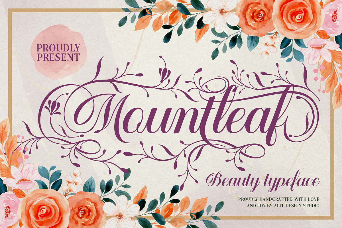Mountleaf Typeface, a Script Font by alit design (Photo 1 of 20)