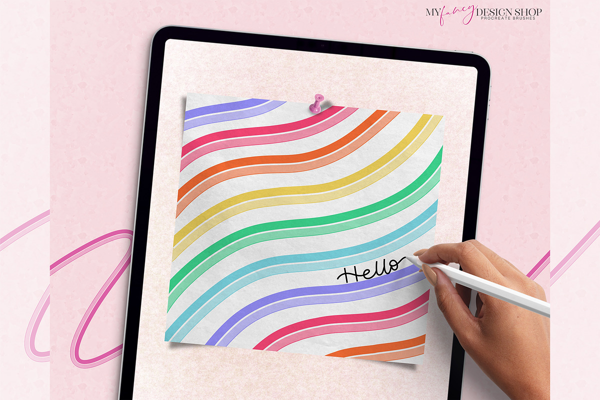 Procreate Block Lettering Brushes, a Brush Add-On by My Fancy Design Shop (Photo 9 of 10)
