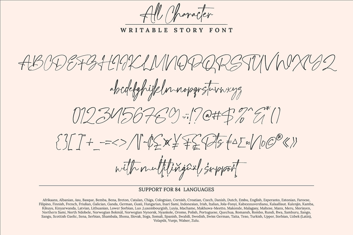 Writable Story, a Script Font by din-studio.com (Photo 9 of 10)