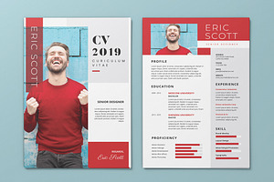 Minimalist CV Resume AI And PSD 26