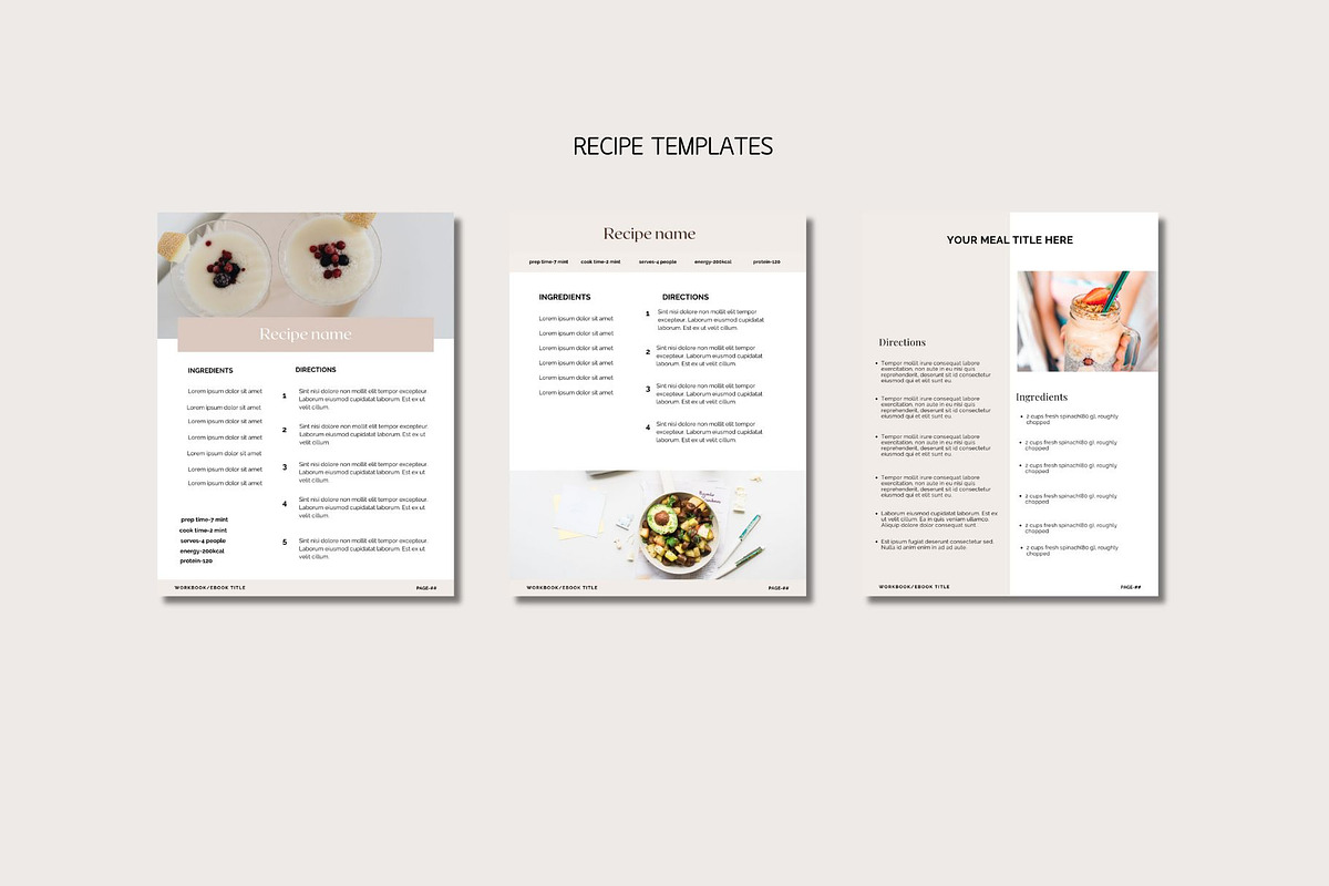 Nutrition Recipe Template Bundle, a Magazine Template by Deepa Template Studio (Photo 6 of 25)