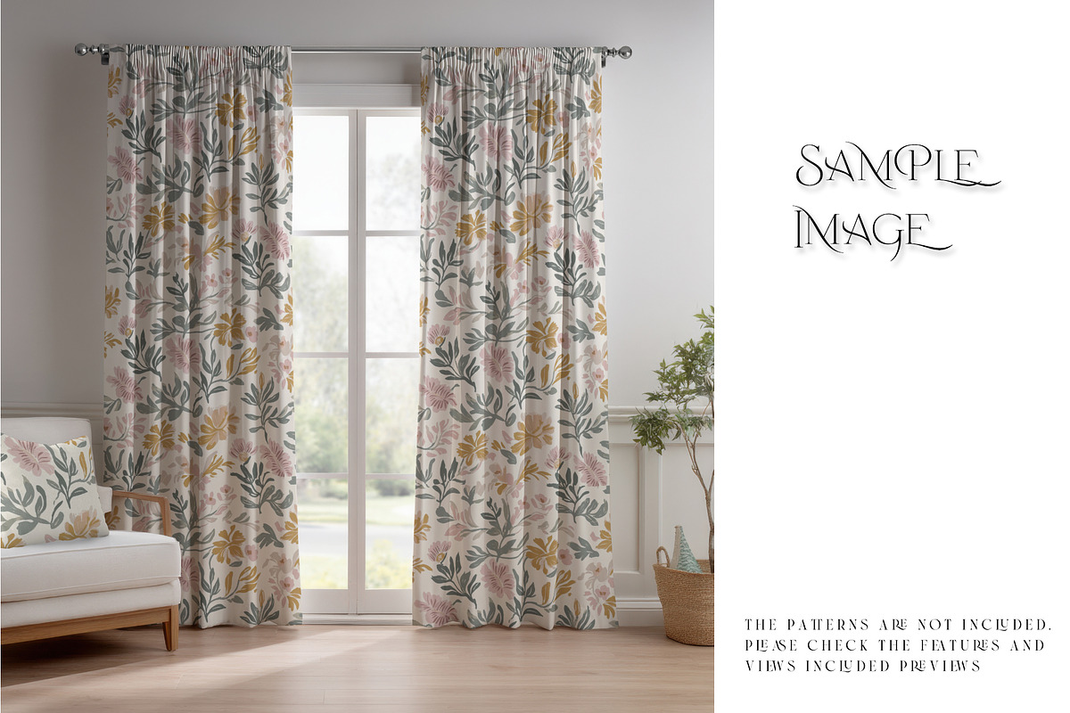 Pinch & Pencil Pleat Curtains Mockup, a Product Mockup by mock-ups (Photo 7 of 12)