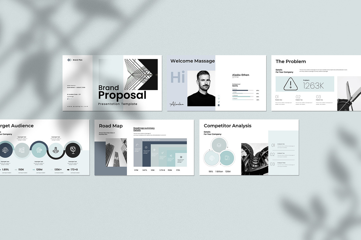 Brand Proposal Presentation Template, a Presentation Template by Slide-Agency (Photo 3 of 8)
