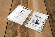 Greenery Funeral Program Template, a Brochure Template by SmmrDesign (Thumbnail 3 of 4)