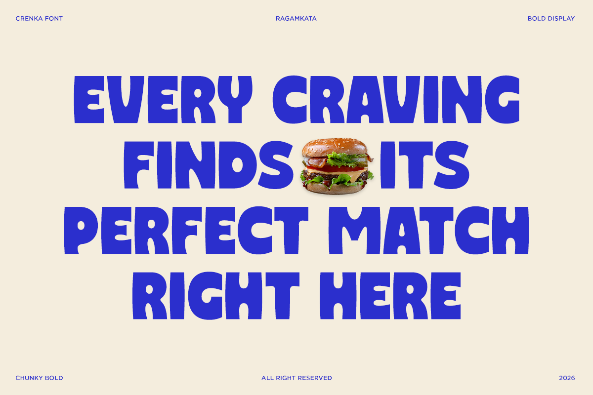 Crenka - Bold Food Branding Font, a Sans Serif Font by RagamKata (Photo 6 of 10)